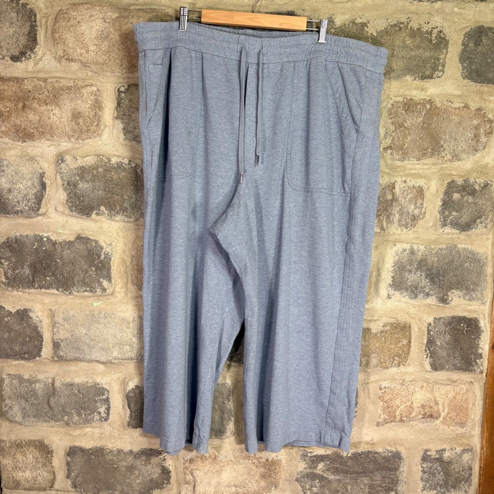 Athleta Farallon Heathered Wide Crop Pants Blue Plus Size 26 Casual Athleisure